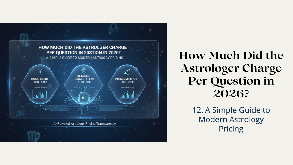 How Much Did the Astrologer Charge Per Question in 2026? A Simple Guide to Modern Astrology Pricing